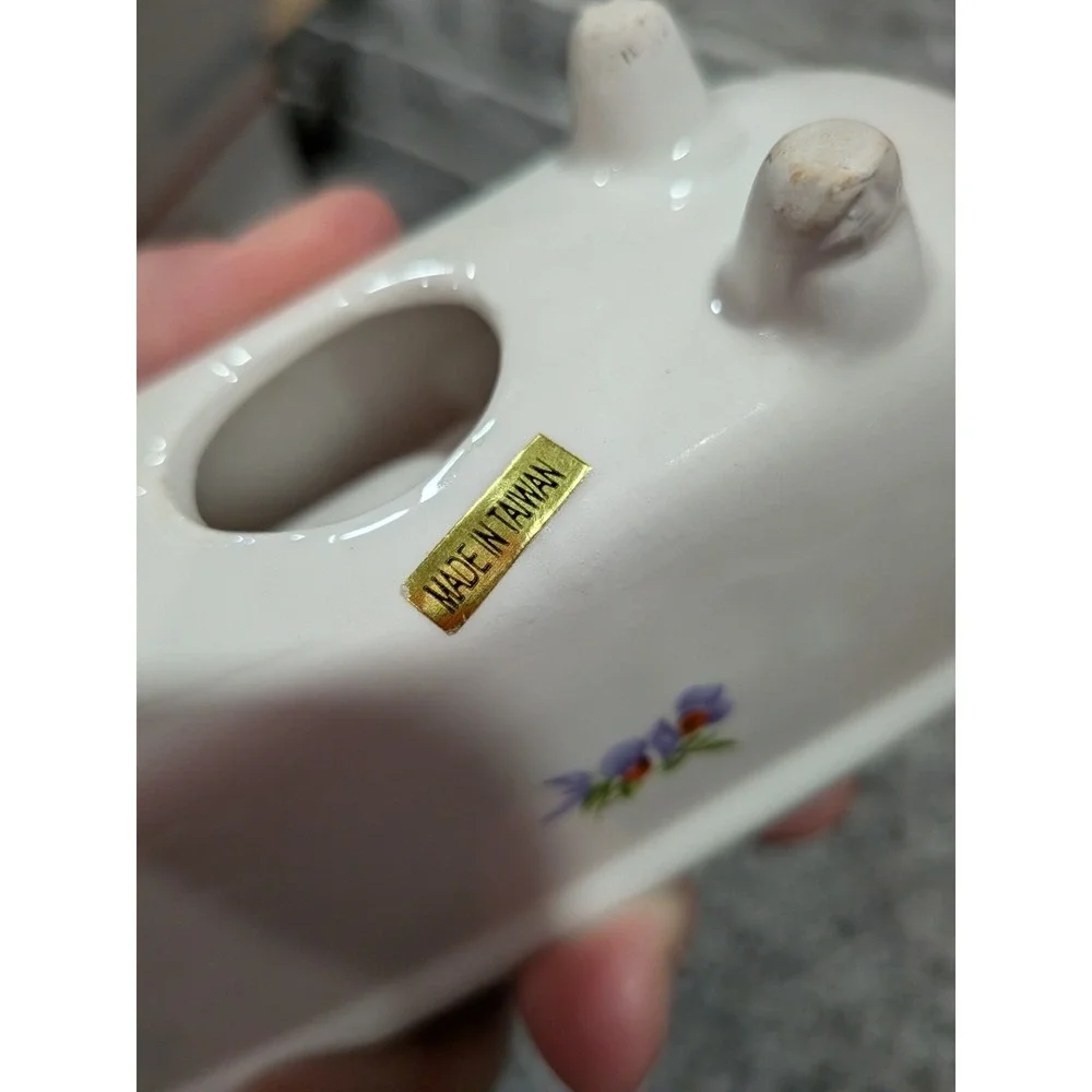 Vintage Original Miniature Porcelain Footed Tub, Nice Condition